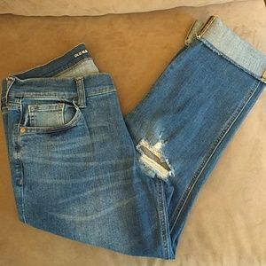 Old Navy Boyfriend Straight Cropped Jeans